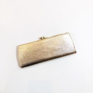 🔴 Vintage Rare Gold Wallet Coin Pouch Purse Cards